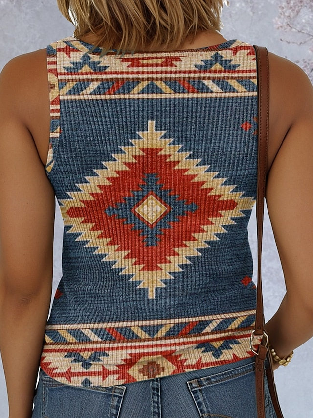 Women's Camisole Tank Top Print Graphic Geometric Vintage
