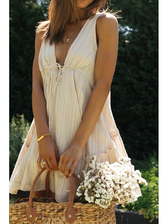 Women's Mini Dress White Dress Graduation Dress Fashion