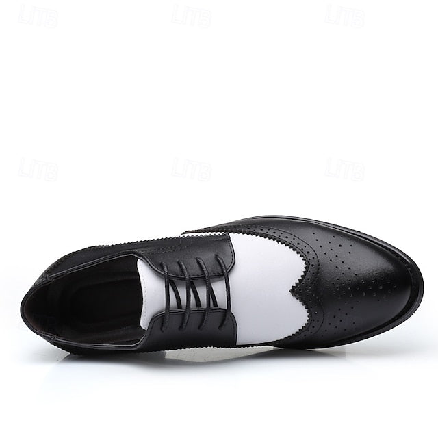 Shoes Brogue White with Men's Oxford and Black