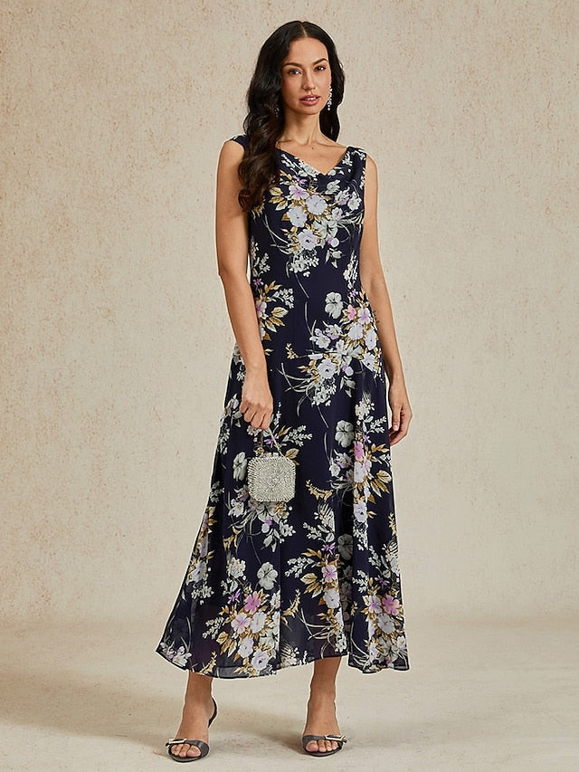 Women's Maxi long Dress Chiffon Dress Elegant Vacation