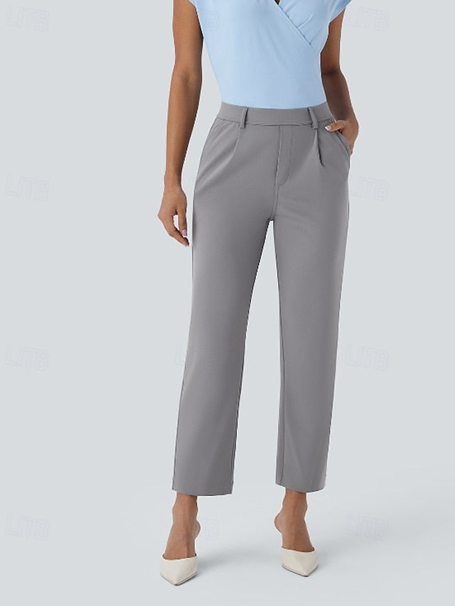 Women's Dress Pants Streetwear Casual Full Length Natural