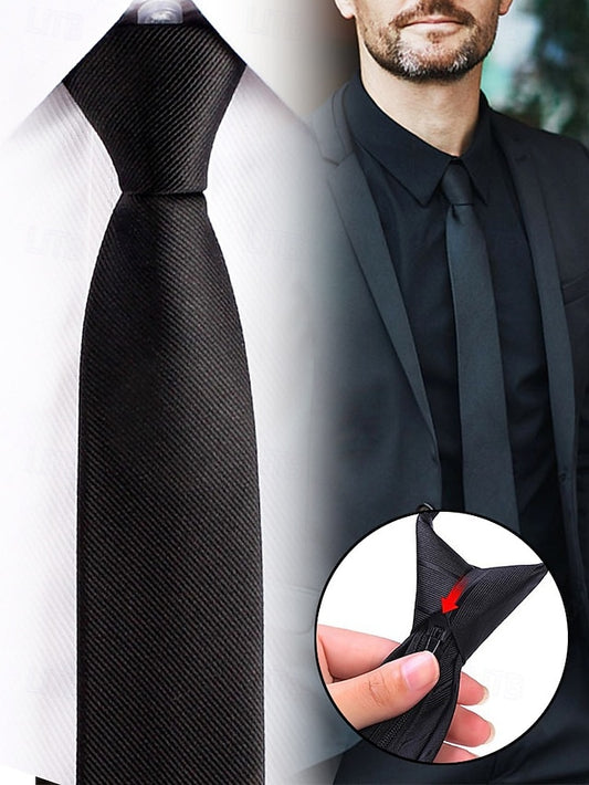 Ties Men's Pre-Tied Narrow - Stripes Classic and Zip