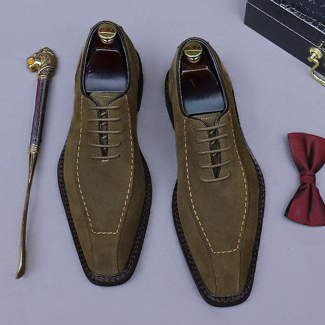 Shoes Genuine Leather Men's - Suede Cowhide Classic Derby