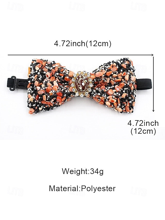 Bow Men's – Luxury Strap Tie Gemstone with Adjustable