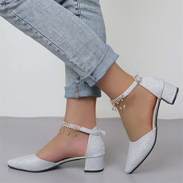 Elegant Women's Wedding Shoes Bridesmaid Pumps Bridal