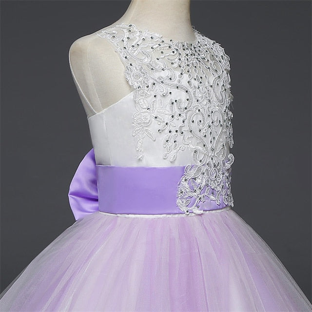 Flower Girls' Girl Dress Wedding Kids Sleeveless