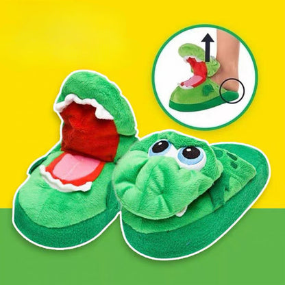 Cute Crocodile Plush Slippers LY4171 - fabuloryshop