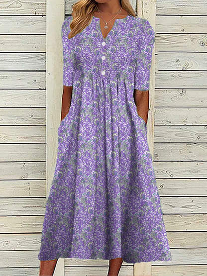 Casual Floral Dress  QPQ117 - fabuloryshop