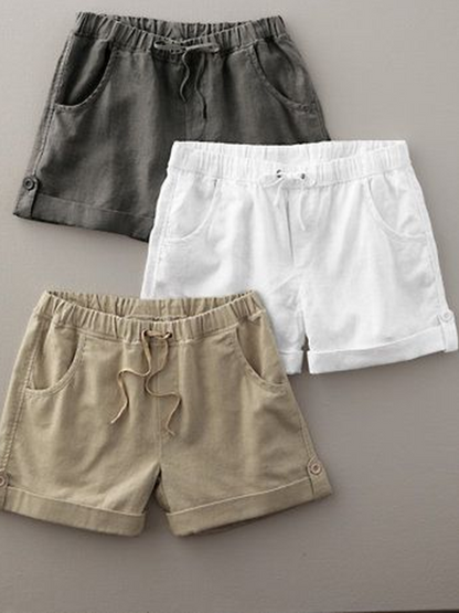 Pockets Solid Casual Shorts  QK119 - fabuloryshop