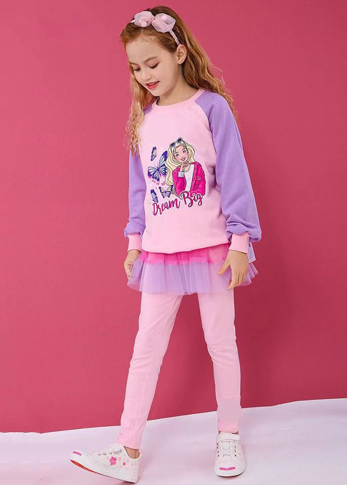 2023 Autumn Cute Princess Butterfly Wings Kids Girls Sports Two Piece Set Ada Fashion