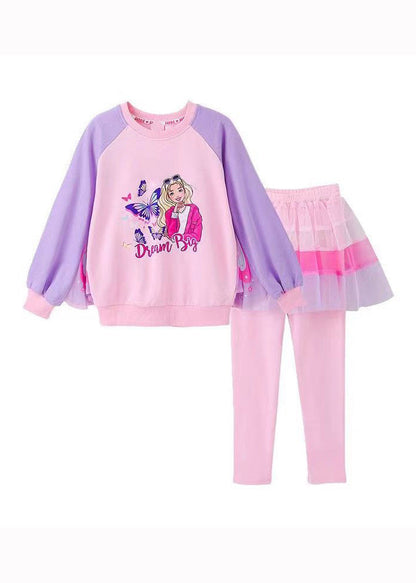 2023 Autumn Cute Princess Butterfly Wings Kids Girls Sports Two Piece Set Ada Fashion