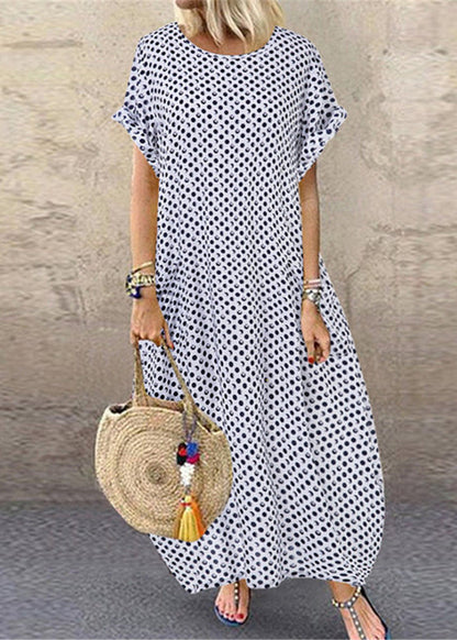 2023 Black Women Clothes Casual Big Size Plus Long Dress Summer LC0059 - fabuloryshop