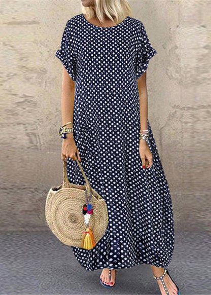 2023 Black Women Clothes Casual Big Size Plus Long Dress Summer LC0059 - fabuloryshop