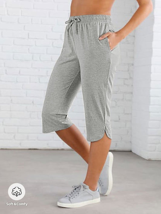 Knitted Plain Loose Casual Pants  QN110 - fabuloryshop