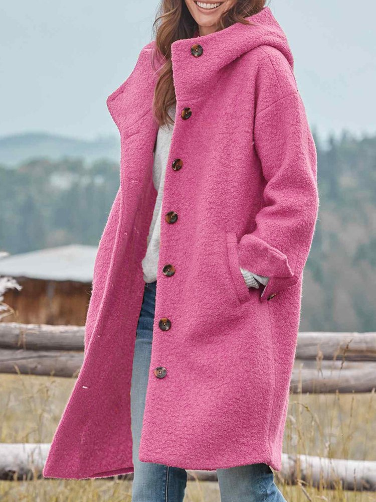 Woolen Hoodie Casual Overcoat  QL72 - fabuloryshop