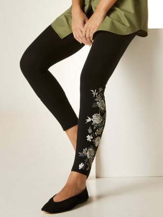 Floral Regular Fit Leggings  WD93 - fabuloryshop