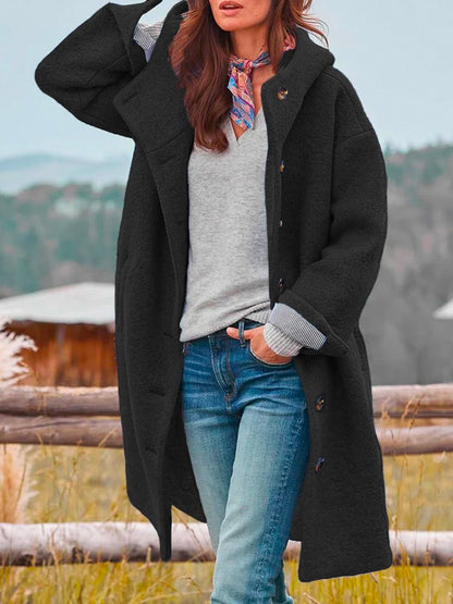 Woolen Hoodie Casual Overcoat  QL72 - fabuloryshop