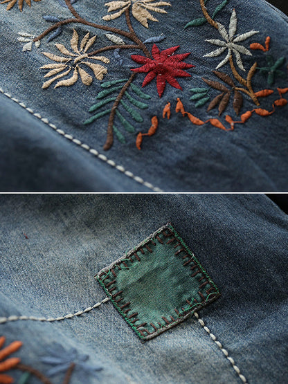 Casual Loose Embroidered Elasticity Harem Denim Pants LY3970 - fabuloryshop