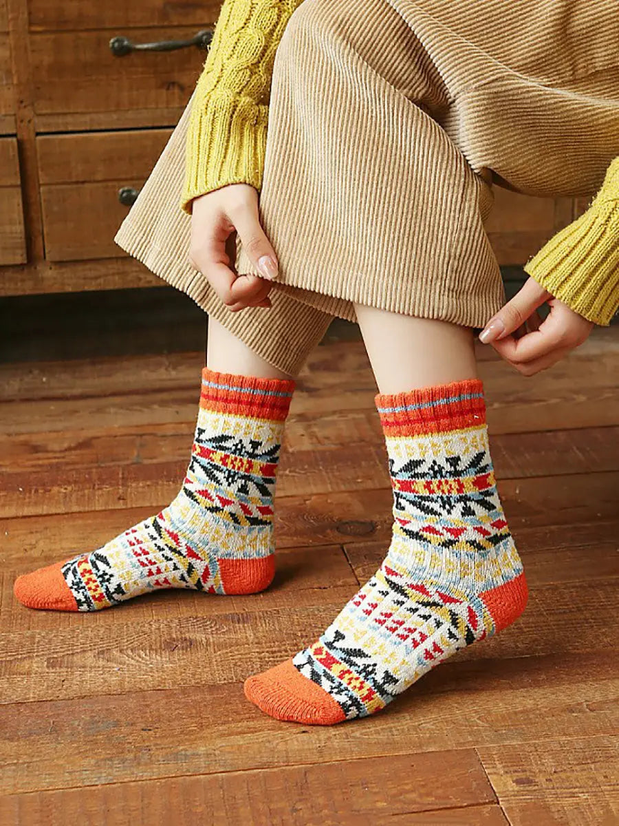 5 Pairs Women Winter Thicken Socks Ada Fashion