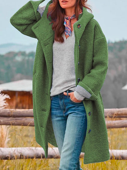 Woolen Hoodie Casual Overcoat  QL72 - fabuloryshop