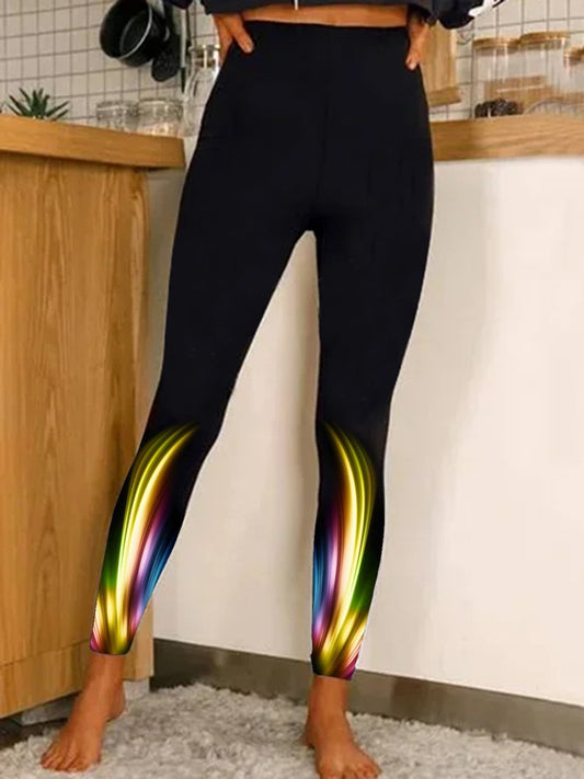 Regular Fit Gradient Pattern Leggings  WD117 - fabuloryshop