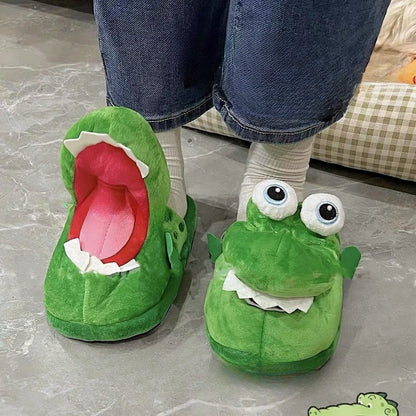 Cute Crocodile Plush Slippers LY4171 - fabuloryshop