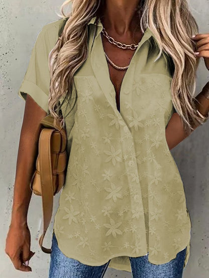 Summer Lace Casual Lace Loose Blouse  mm251 - fabuloryshop