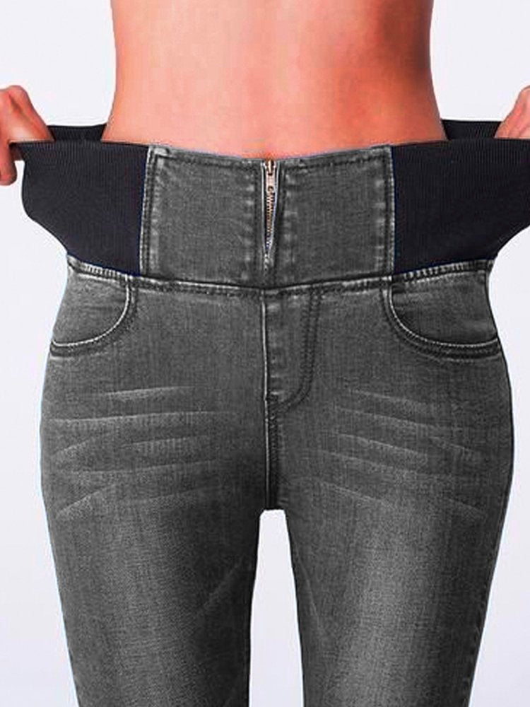 Tight Denim Plain Jeans  WD107 - fabuloryshop