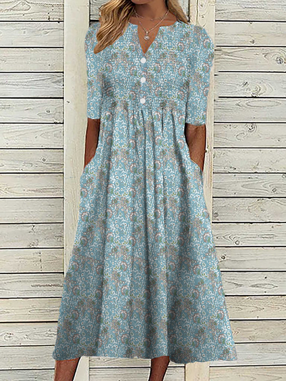 Casual Floral Dress  QPQ117 - fabuloryshop