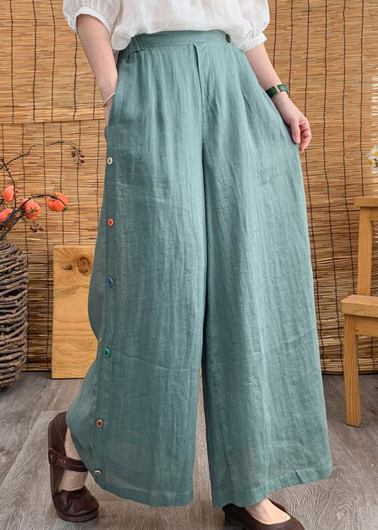 Aqua High Waist Solid Linen Long Pants LY4481 - fabuloryshop