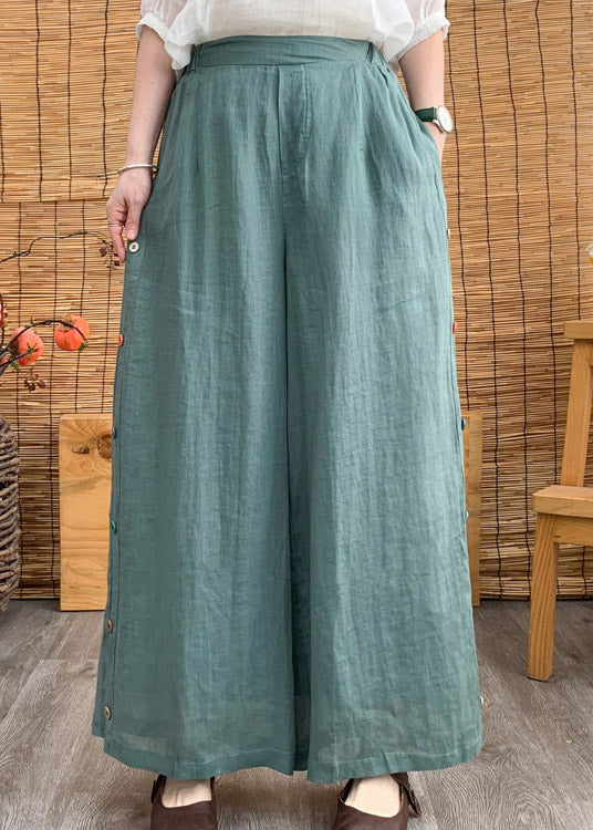 Aqua High Waist Solid Linen Long Pants LY4481 - fabuloryshop