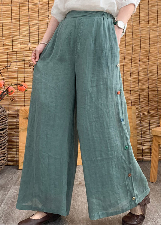 Aqua High Waist Solid Linen Long Pants LY4481 - fabuloryshop