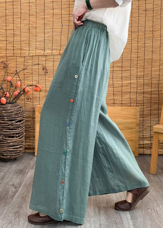 Aqua High Waist Solid Linen Long Pants LY4481 - fabuloryshop