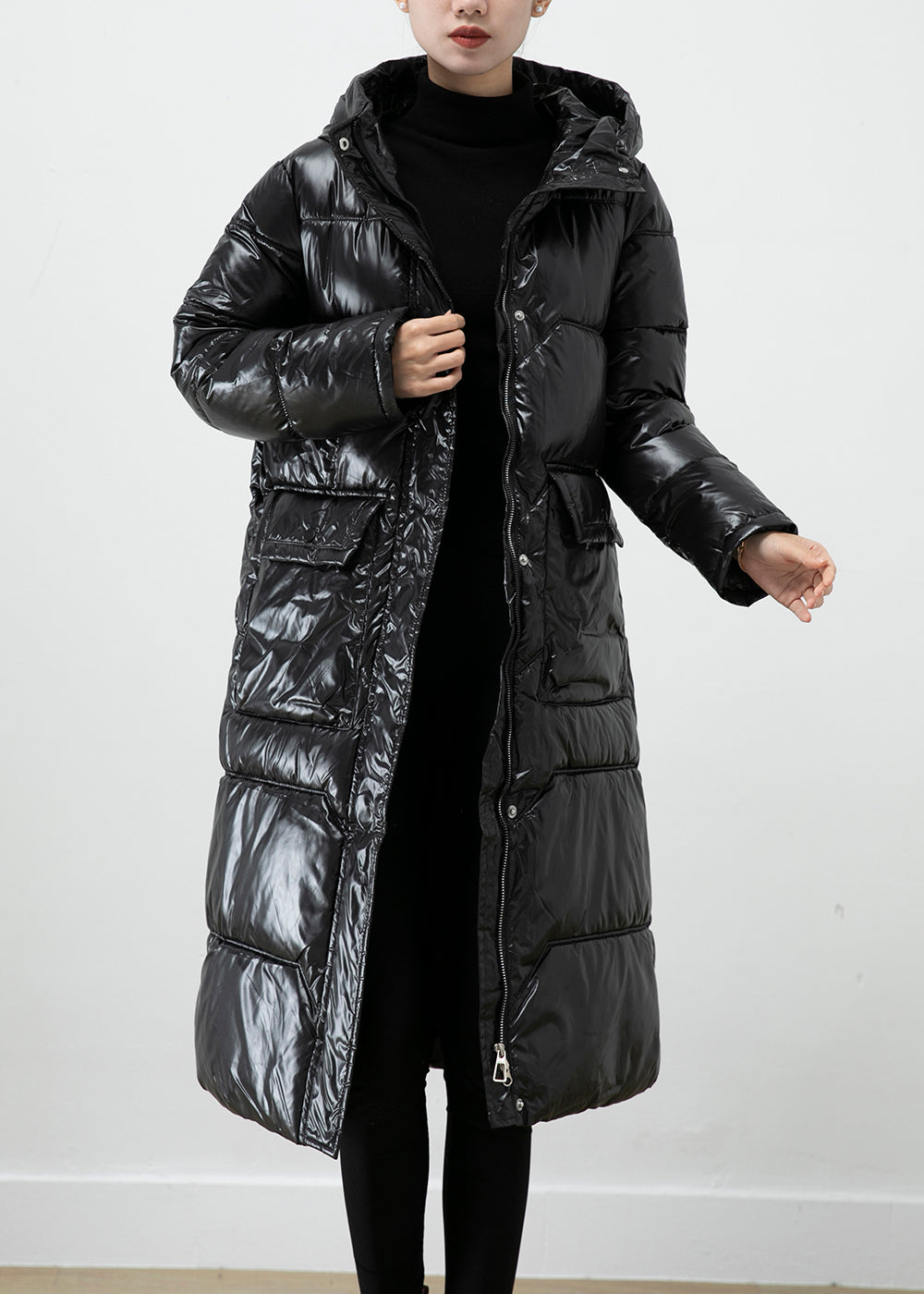 Art Black Hooded Duck Down Canada Goose Jacket Winter Ada Fashion