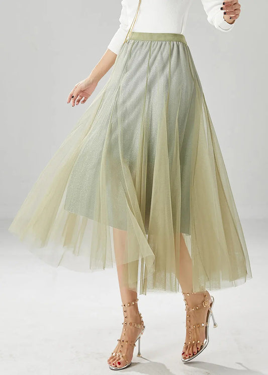 Art Green Exra Large Hem Tulle Skirt Summer Ada Fashion