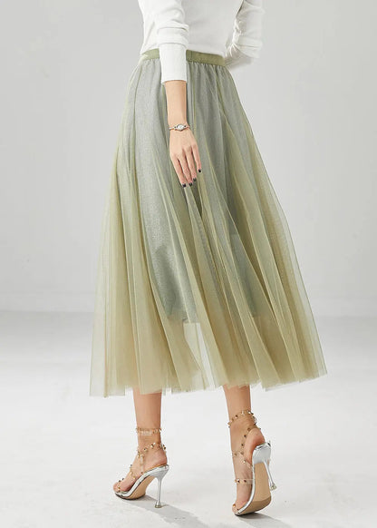 Art Green Exra Large Hem Tulle Skirt Summer Ada Fashion