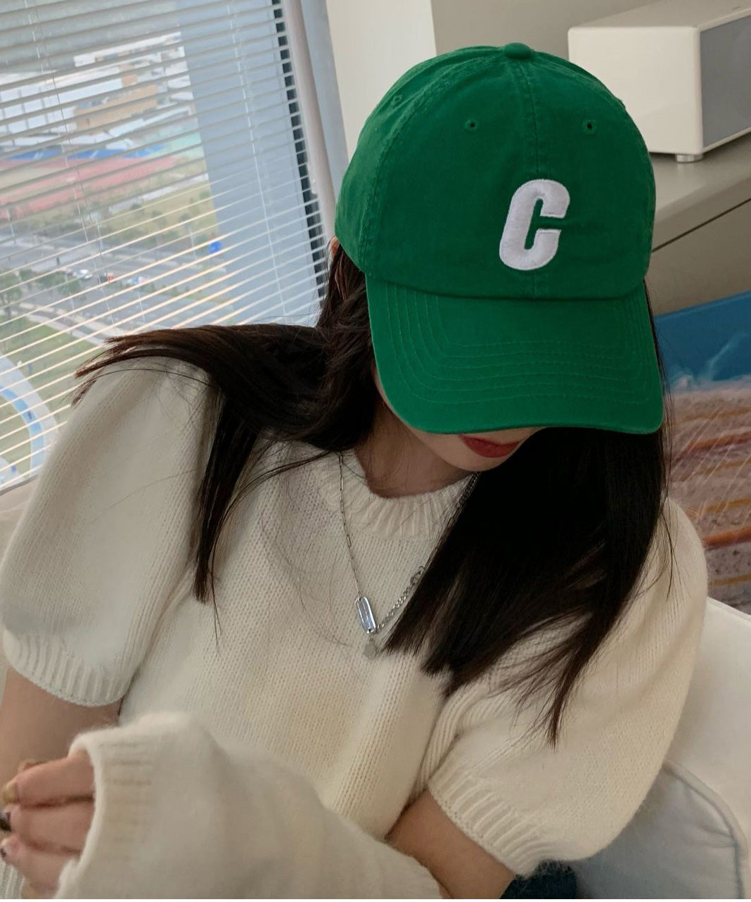 Beautiful Green Graphic Embroidery Baseball Cap Hat LY515