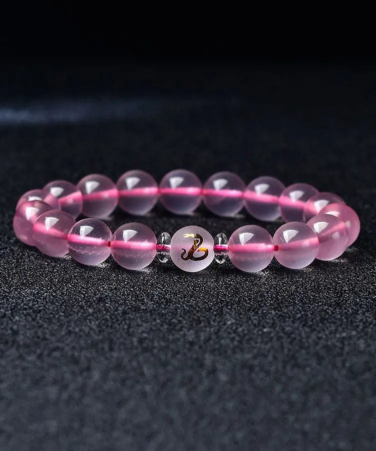 Beautiful Pink Crystal The Twelve Chinese Zodiac Signs Bracelet Ada Fashion