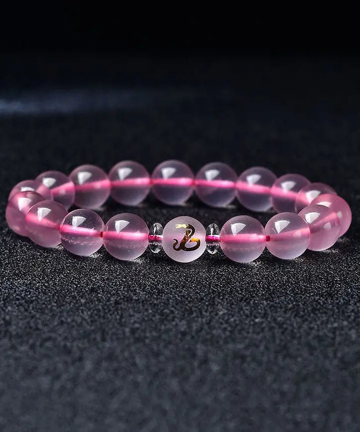 Beautiful Pink Crystal The Twelve Chinese Zodiac Signs Bracelet Ada Fashion