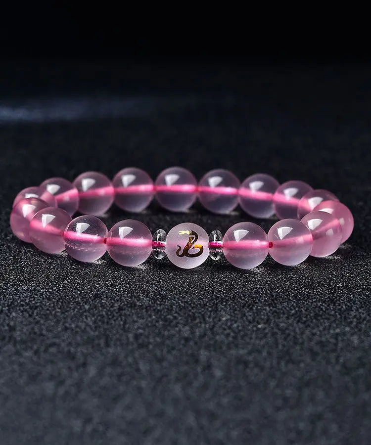 Beautiful Pink Crystal The Twelve Chinese Zodiac Signs Bracelet Ada Fashion