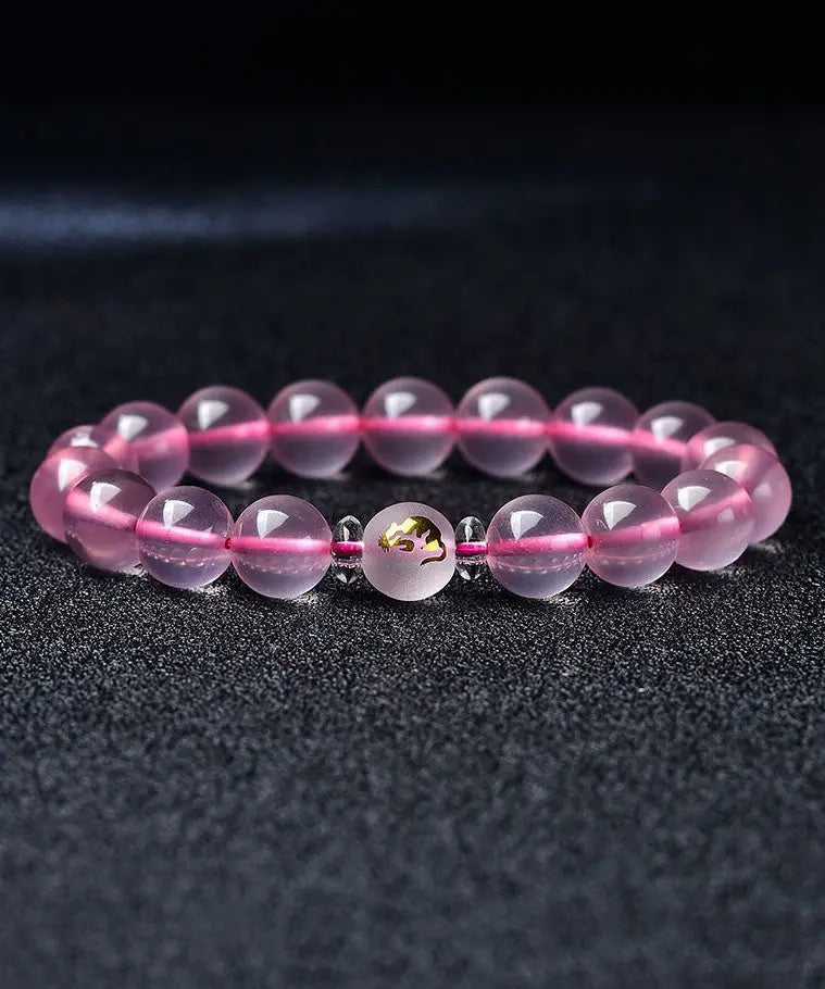 Beautiful Pink Crystal The Twelve Chinese Zodiac Signs Bracelet Ada Fashion