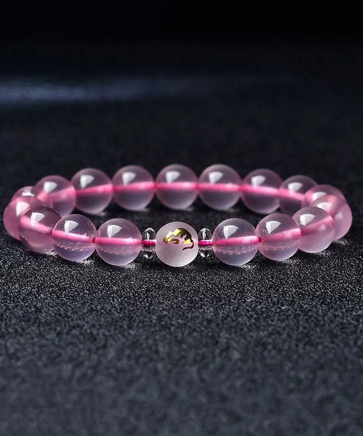 Beautiful Pink Crystal The Twelve Chinese Zodiac Signs Bracelet Ada Fashion