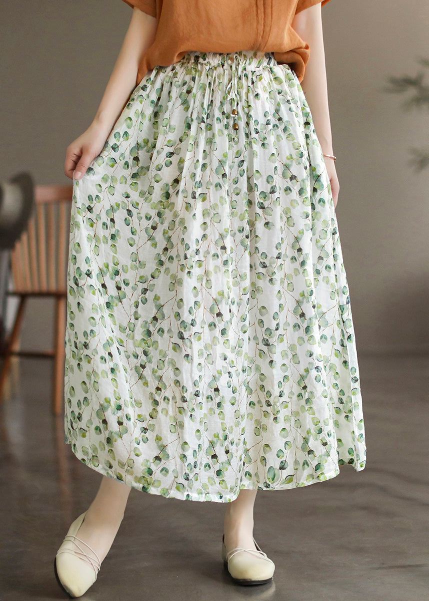 Beautiful Yellow Print Elastic Waist Maxi Skirt LY4647 - fabuloryshop