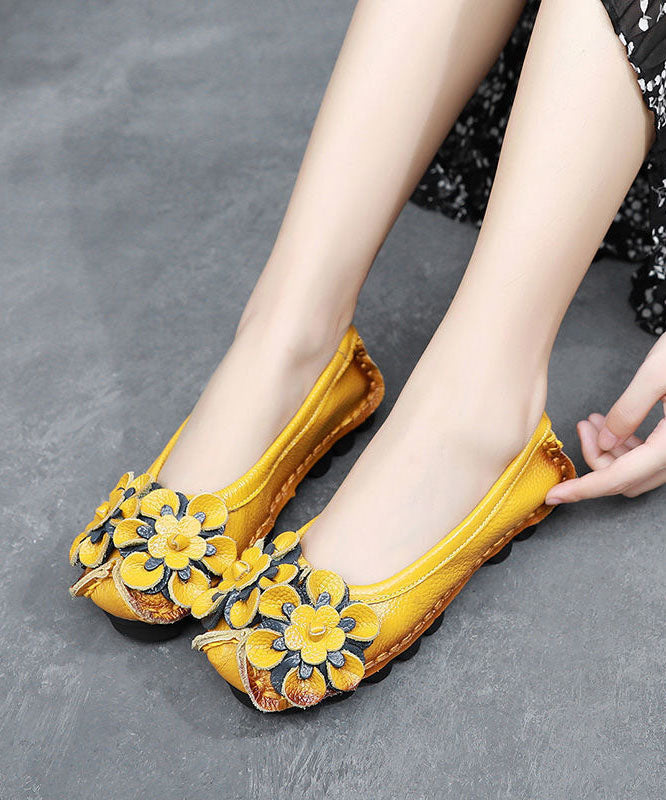 Black Penny Loafers Cowhide Leather Beautiful Floral Penny  Loafers LY0218 - fabuloryshop