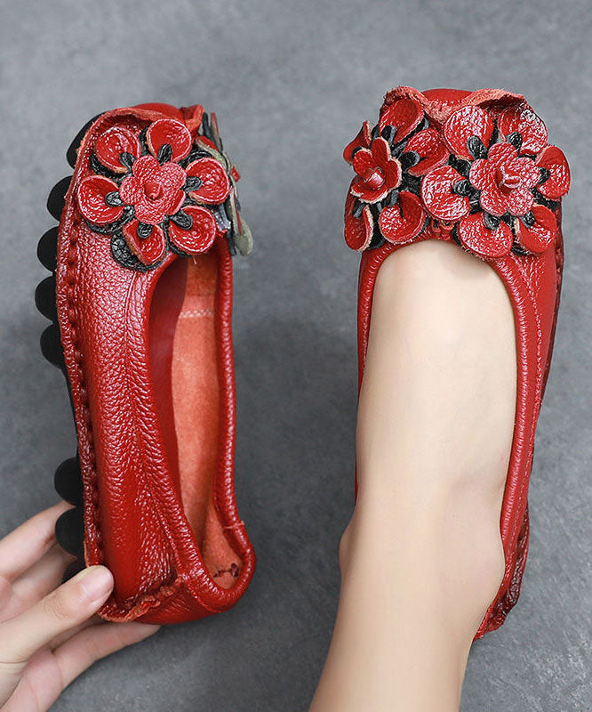 Black Penny Loafers Cowhide Leather Beautiful Floral Penny  Loafers LY0218 - fabuloryshop