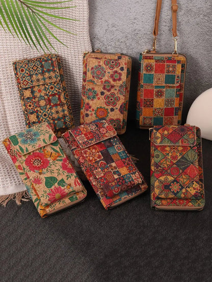 Bohemia Flower Multifunction Mobile Phone Bag Wallet Ada Fashion