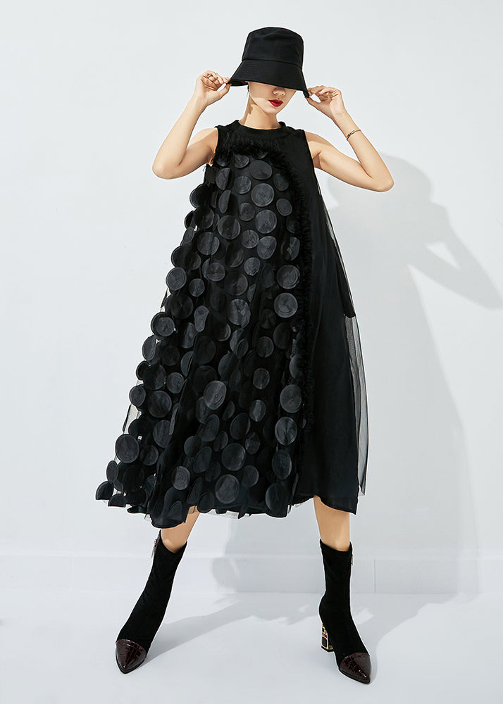 Bohemian Khaki Asymmetrical Patchwork Wrinkled Tulle Maxi Dress Sleeveless LY0863 - fabuloryshop