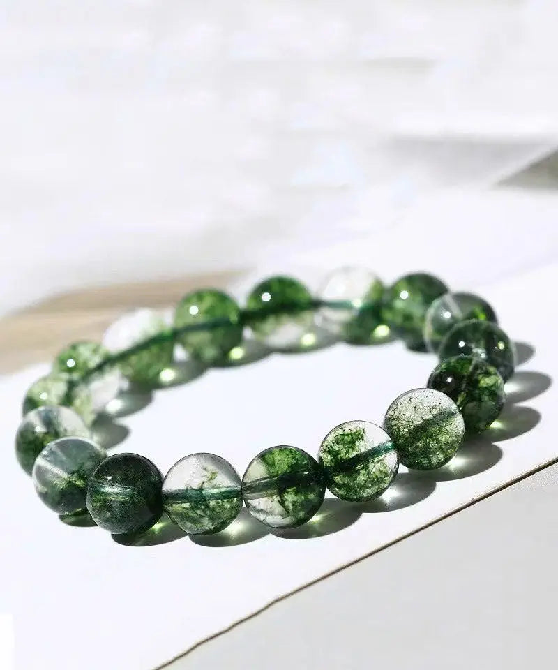 Bohemian Green Ball Crystal Beaded Bracelet Ada Fashion