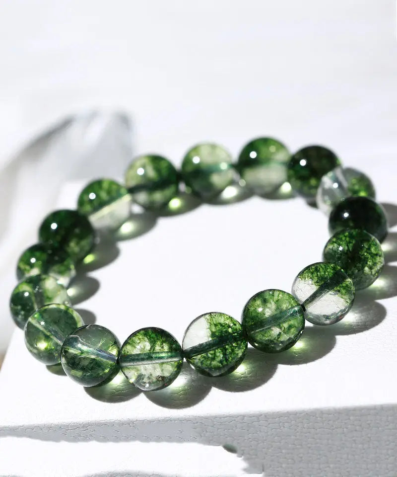 Bohemian Green Ball Crystal Beaded Bracelet Ada Fashion