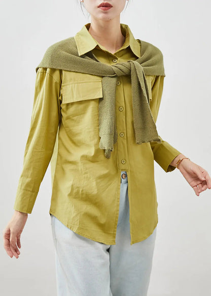 Bohemian Green Oversized Gift Shawl Cotton Shirts Fall Ada Fashion